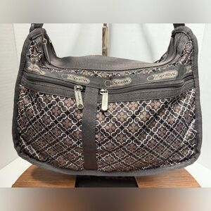 LeSportsac Deluxe Everyday Expandable Crossbody Geometric Nylon Purse Bag